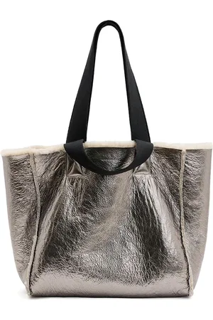AllSaints Izzy reversible shearling tote bag