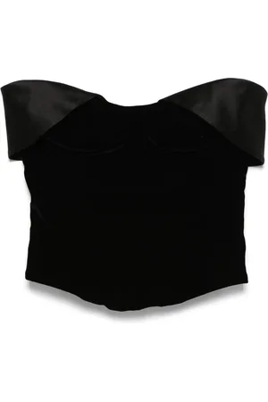 MUGLER Velvet corset top