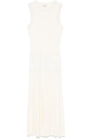 Sandro Pearl bead knitted maxi dress