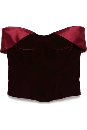 MUGLER Velvet corset top