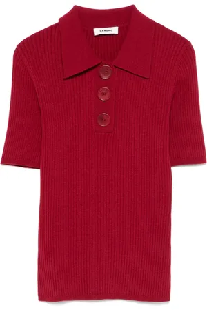 Sandro Ribbed polo shirt