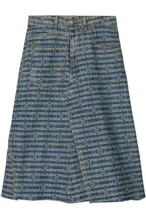 Tory Burch Deconstructed denim skirt