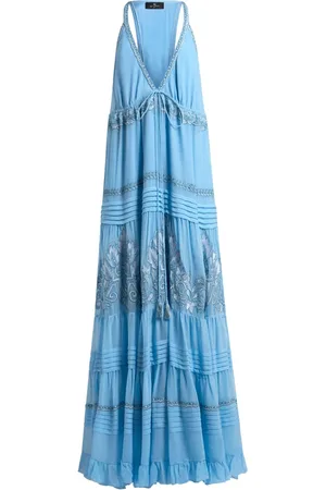 Etro Floral-embroidered silk dress
