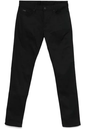Emporio Armani Logo-plaque slim-fit jeans