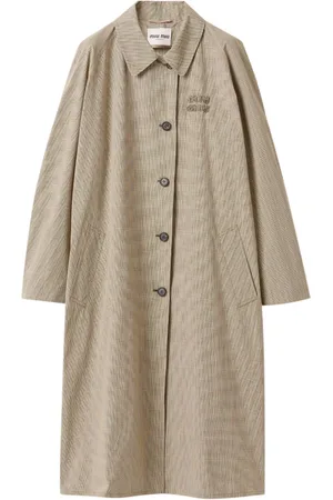 Miu Miu Logo-patch trench coat
