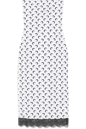 Marine Serre Crescent Moon bustier midi dress
