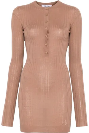 The Attico Chunky-ribbed mini dress