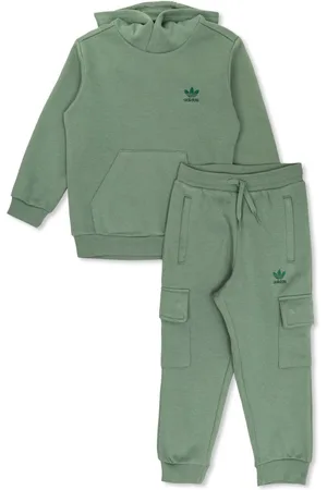 adidas Logo-embroidered trousers set
