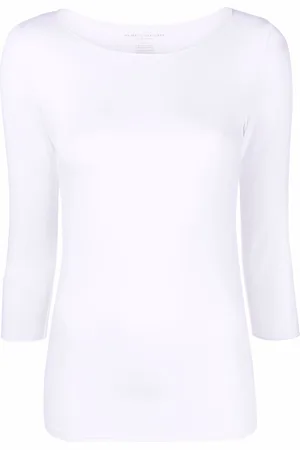 Majestic Cropped-sleeve boat-neck top