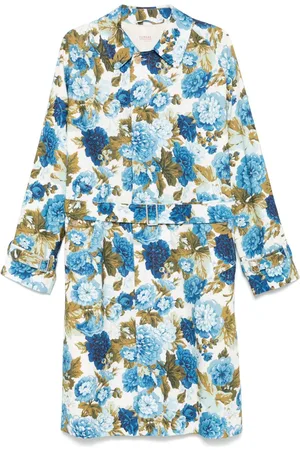 Fursac Dark flower-print coat