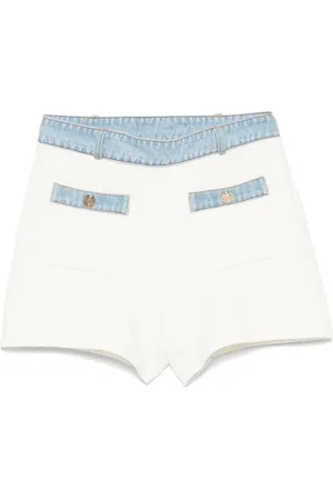 Maje Denim-trim shorts