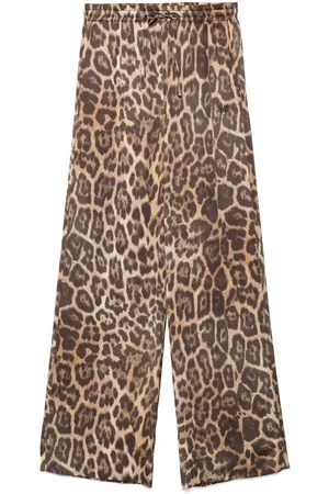 Stella McCartney Leopard-print straight-leg trousers