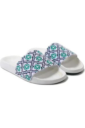 Casablanca Embroidered logo slippers