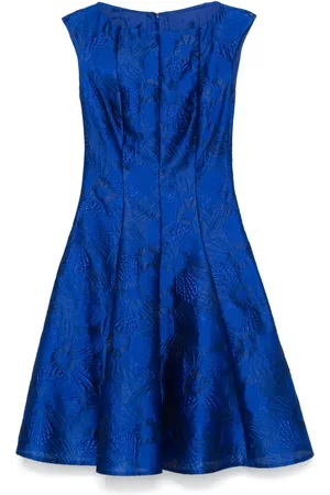 TALBOT RUNHOF Floral-jacquard mini dress