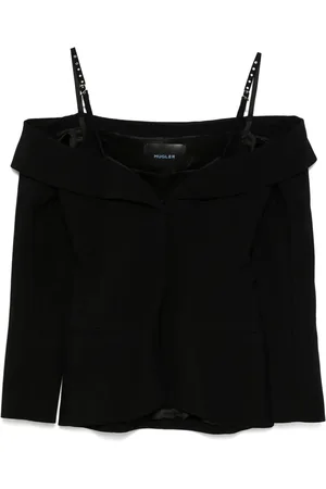 MUGLER Sculptural off-shoulder jacket