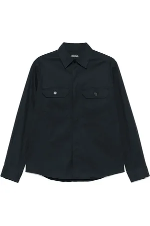 Ermenegildo Zegna Gabardine-weave shirt