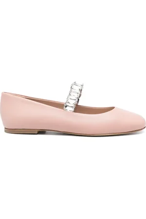 Casadei Crystal-embellished ballet flats