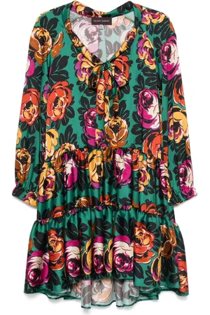 TALBOT RUNHOF Floral-print mini dress