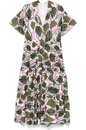 TALBOT RUNHOF Floral-print midi dress