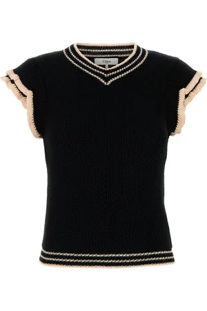 Chloé Striped-border vest