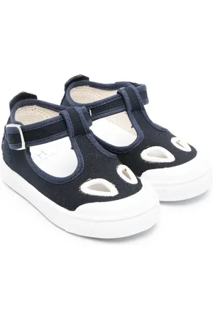 Il gufo Canvas buckle trainers