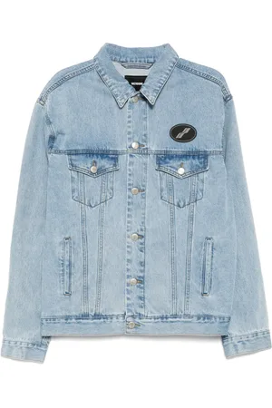 We11 Done Logo-patch denim jacket