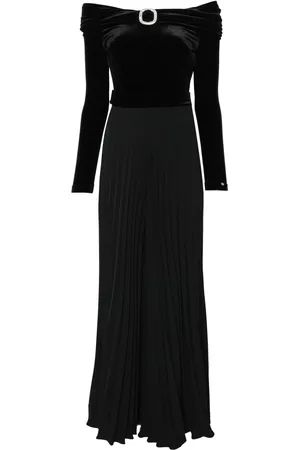 NISSA Crystal-embellished pleated jumpsuit