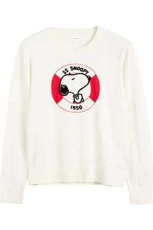 Chinti & Parker X Peanuts Snoopy-embroidered top