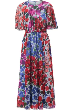 Carolina Herrera Jardin-print gathered midi dress