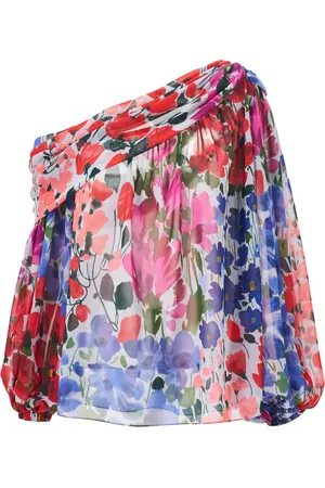 Carolina Herrera Jardin-print one-shoulder top