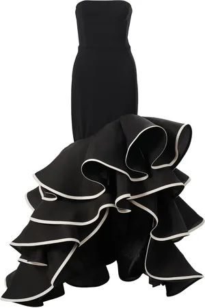 Carolina Herrera Ruffled strapless gown