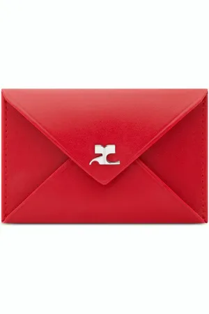 Courrèges Leather envelope card holder
