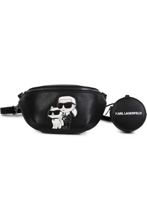 Karl Lagerfeld Ikon Karl & Choupette-appliqué belt bag