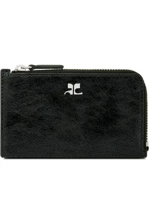 Courrèges Leather zipped card holder