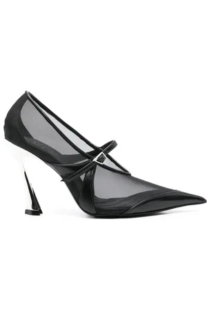 MUGLER 95mm mesh pumps