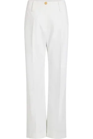 Patou Wide-waistband gabardine trousers
