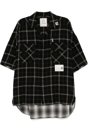 Maison Mihara Yasuhiro Double layered check shirt