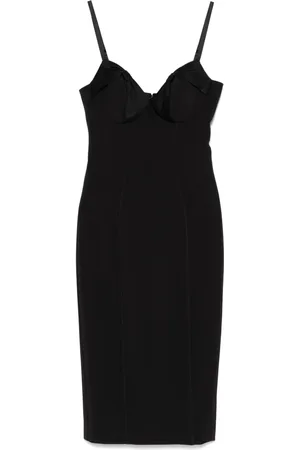 Elisabetta Franchi Satin-bows crepe mini dress