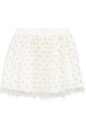 Moschino Hearts-jacquard skirt