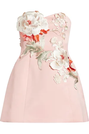LEO LIN Rosario appliqué mini dress