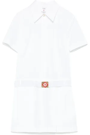 Casablanca Pleated cotton mini dress