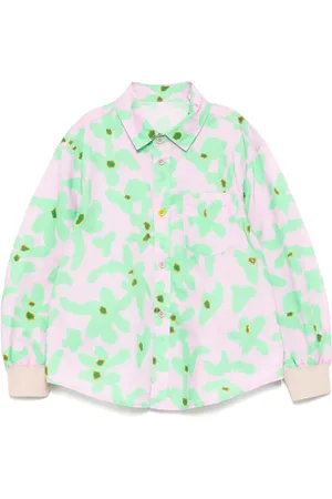 JNBY by JNBY Floral print curved hem shirt