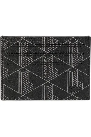 Lacoste Monogram noir gris cardholder