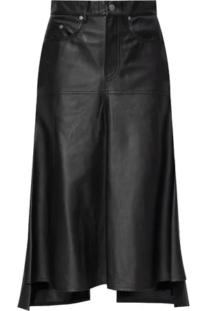 Victoria Beckham Panelled leather midi skirt