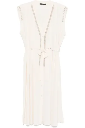SEVENTY BY SERGIO TEGON Bead-embellished midi dress