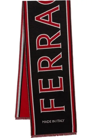 Salvatore Ferragamo Logo-knitted wool scarf