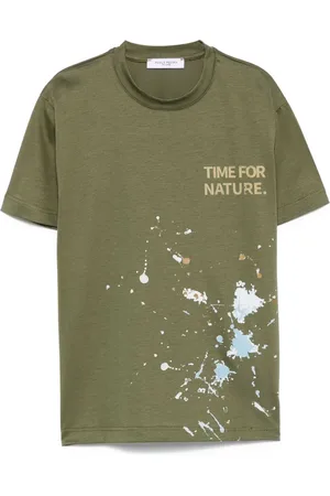Paolo Pecora Paint splatter-detail T-shirt