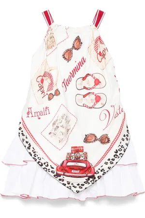 MONNALISA Illustration-style print dress