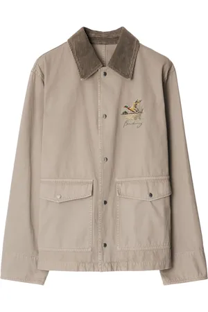 Burberry Motif-embroidered shirt jacket