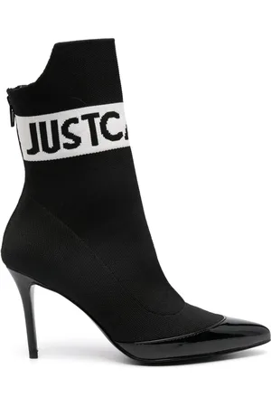Roberto Cavalli Intarsia-logo ankle boots